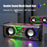 V8 Transparent Mecha Music Speaker Bluetooth-compatible 5.0 Wireless Subwoofer with RGB Light - Black - 5