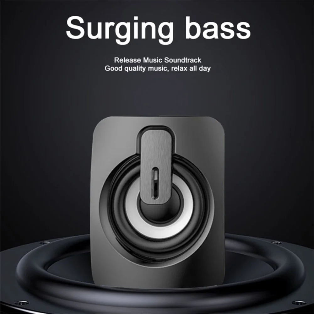 2PCS A2 Mini USB Wired Desktop Speaker Computer Laptop Volume Adjustable Subwoofer with Colorful Light - 4