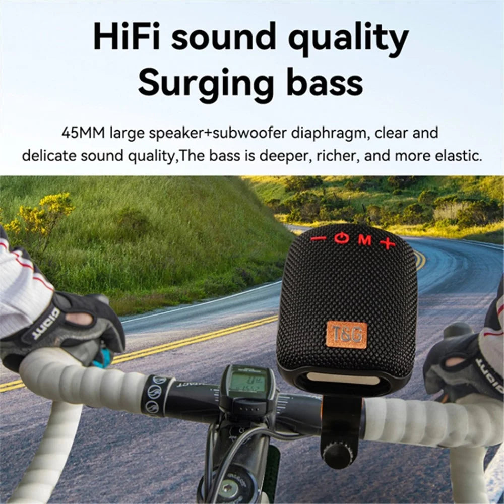T&G TG-392 Portable Wireless Speaker IPX5 Waterproof Outdoor Bike TWS Bluetooth-compatible Speaker - Black - 4