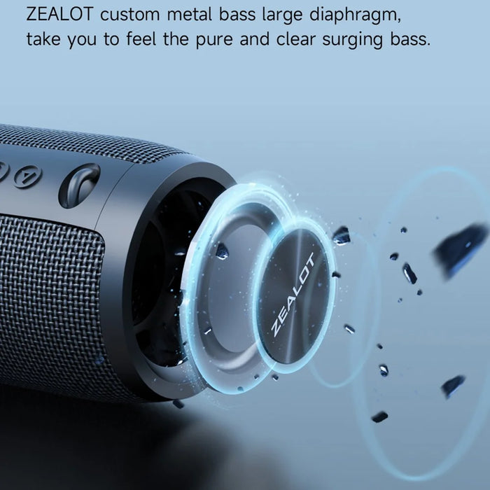 ZEALOT S51Pro 40W Bluetooth-compatible Speaker IPX5 Waterproof 3D Stereo Bass Portable Speaker with Lanyard - 4