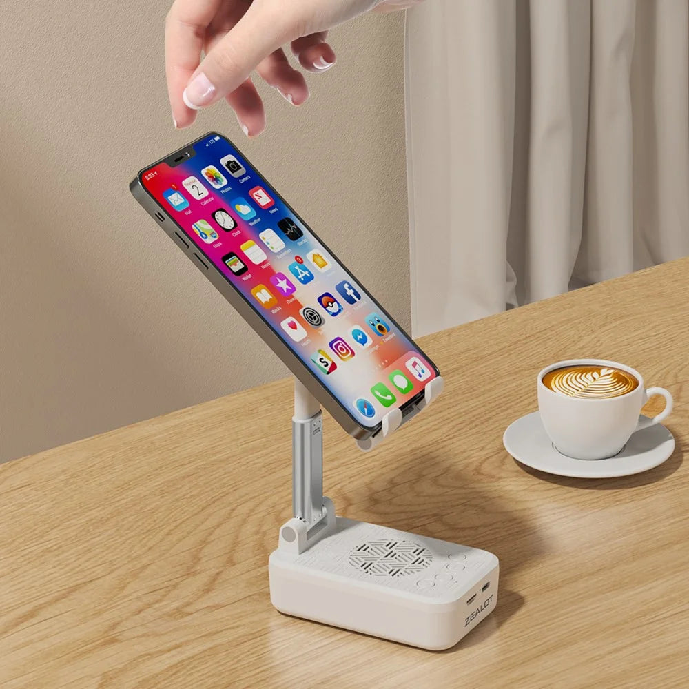 ZEALOT Z7 2-in-1 Portable Bluetooth-compatible Speaker Mobile Phone Holder Folding Bracket, Support TF Card - 7