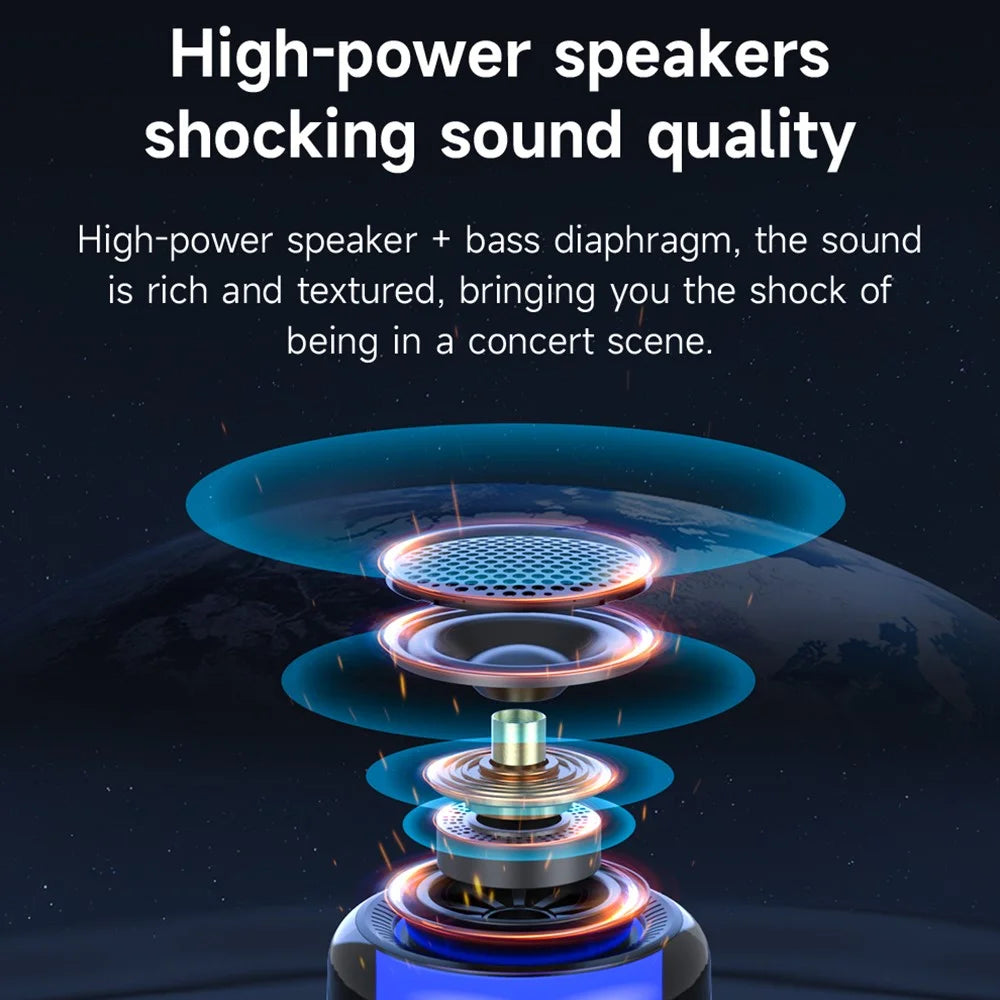 ZEALOT S66 Bluetooth-compatible 5.2 Wireless Speaker RGB Colorful Light HiFi Stereo Subwoofer - 5