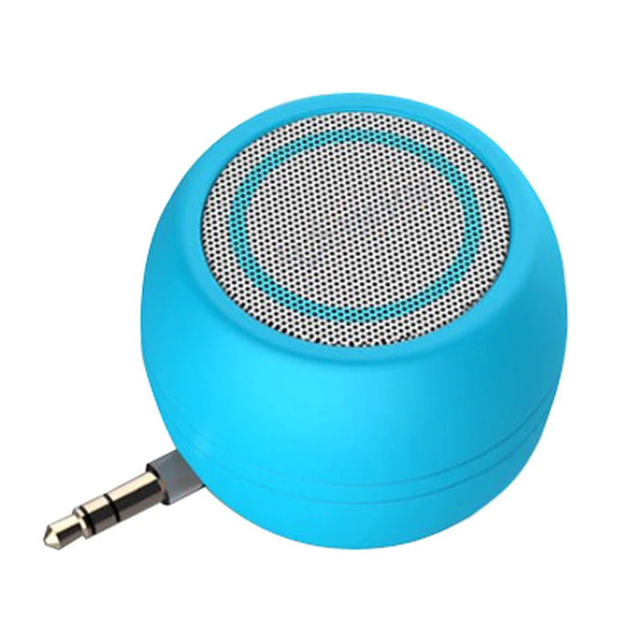 A5 Portable Stereo Mini Speaker 3.5 mm Audio Jack Wireless Plug-in Speaker for Phones Tablets Laptops - Blue - 1