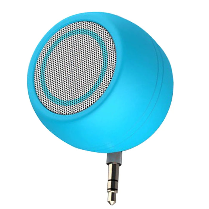 A5 Portable Stereo Mini Speaker 3.5 mm Audio Jack Wireless Plug-in Speaker for Phones Tablets Laptops - Blue - 2