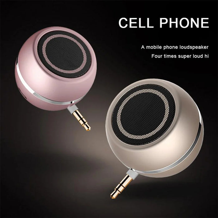 A5 Portable Stereo Mini Speaker 3.5 mm Audio Jack Wireless Plug-in Speaker for Phones Tablets Laptops - Blue - 4