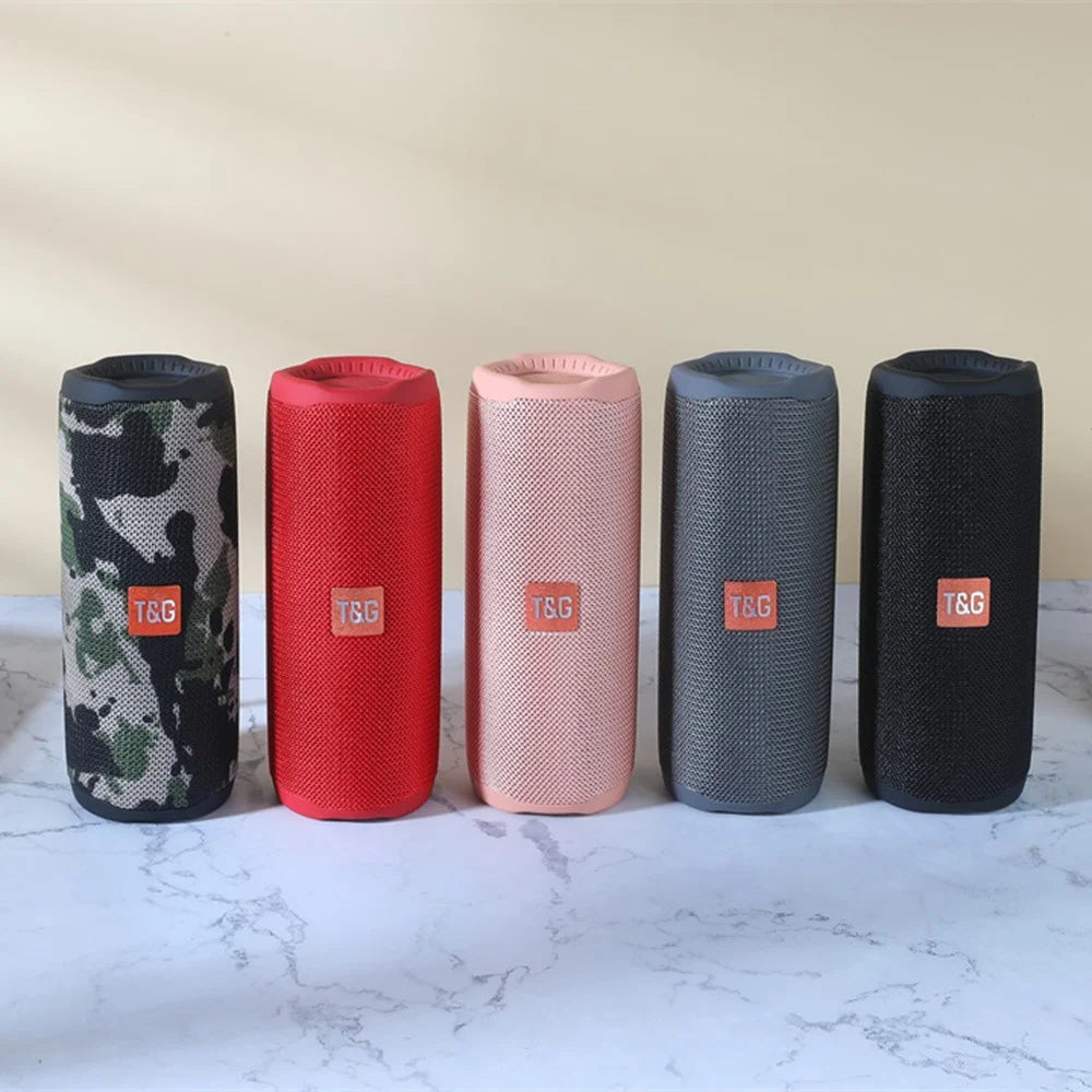 T&G TG365 Colorful LED Light Bluetooth-compatible Speaker Waterproof Wireless TWS Sound Subwoofer - Grey - 5