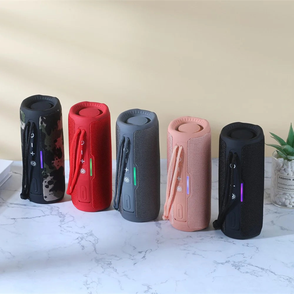 T&G TG365 Colorful LED Light Bluetooth-compatible Speaker Waterproof Wireless TWS Sound Subwoofer - Grey - 6