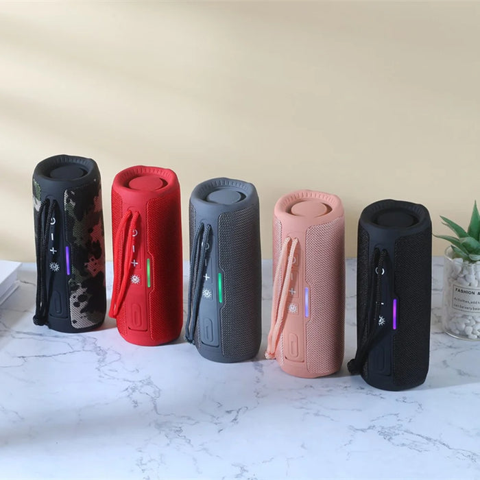 T&G TG365 Colorful LED Light Bluetooth-compatible Speaker Waterproof Wireless TWS Sound Subwoofer - Grey - 6