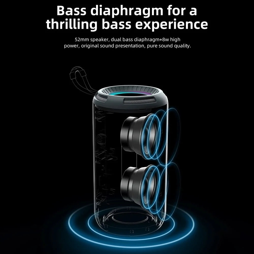 T&G TG656 RGB Light Portable Sound Column Bluetooth-compatible Speaker for Outdoor Sports - Grey - 2