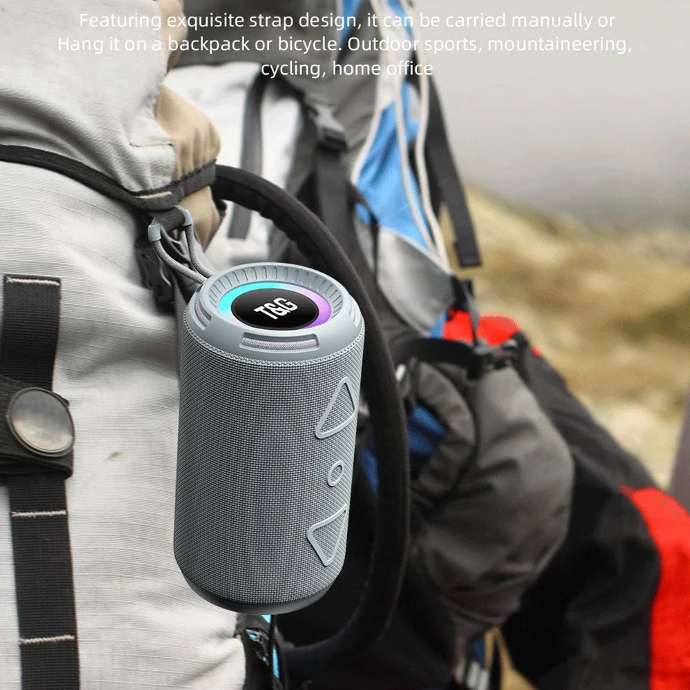 T&G TG656 RGB Light Portable Sound Column Bluetooth-compatible Speaker for Outdoor Sports - Grey - 3