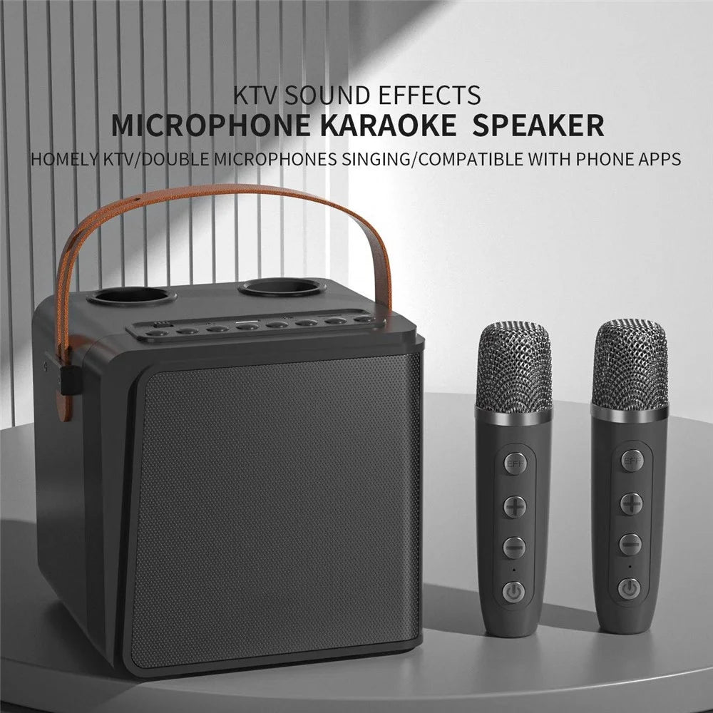 NEWRIXING NR8807 Bluetooth-compatible Speaker Wireless Music Player with Dual TWS Handheld Noise Reduction Microphone - Black - 2