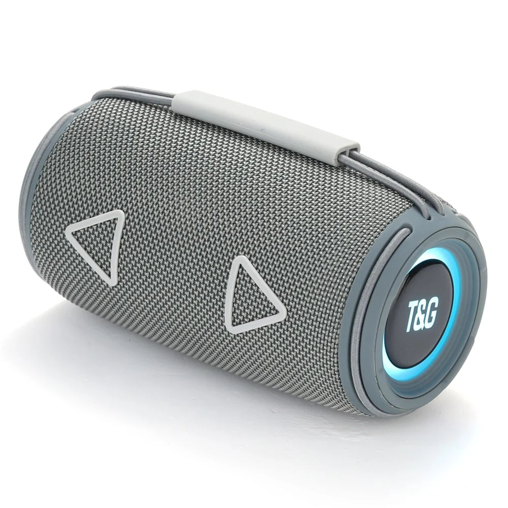 T&G TG657 Portable Wireless 3D Stereo Subwoofer Bluetooth-compatible Speaker Support FM / TF Card / USB / LED Atmosphere Light - Grey - 1