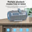 T&G TG657 Portable Wireless 3D Stereo Subwoofer Bluetooth-compatible Speaker Support FM / TF Card / USB / LED Atmosphere Light - Grey - 3