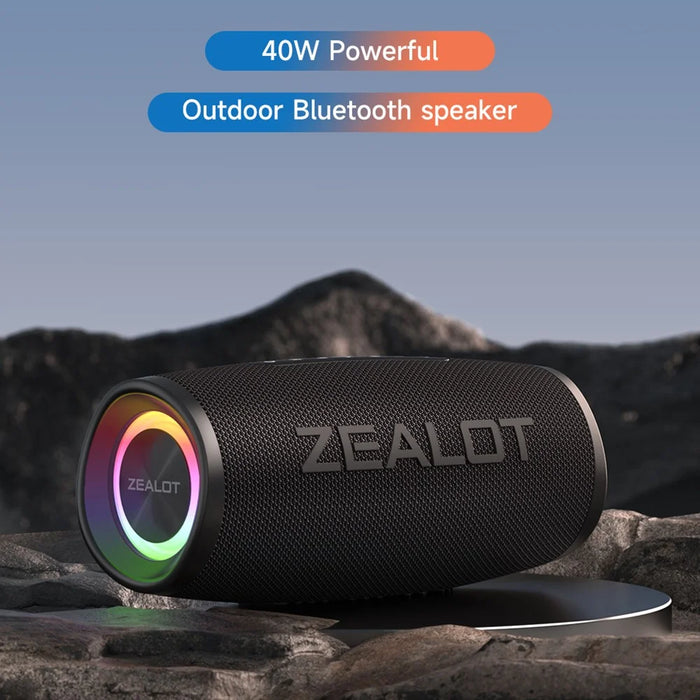 ZEALOT S56 40W Outdoor Bluetooth-Compatible Speaker IP67 Waterproof Bass Audio Subwoofer Wireless Speaker - 5
