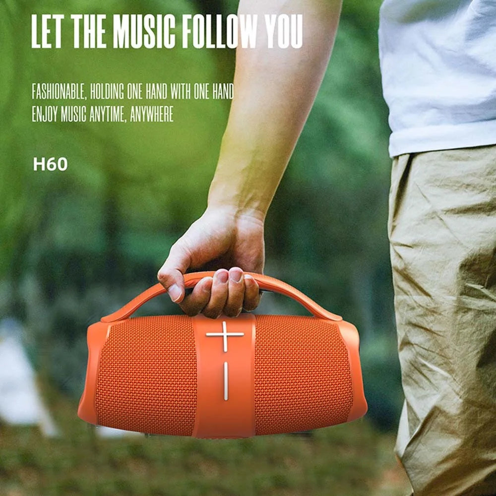HOPESTAR H60 Boombox Speaker with Handle Portable Bluetooth-compatible Subwoofer Music Player - Green - 3