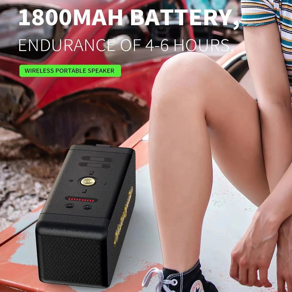 M1 20W Portable Wireless 3D Stereo Subwoofer Bluetooth-compatible Speaker Supports FM / TF Card / USB Hard Drive - Black - 4