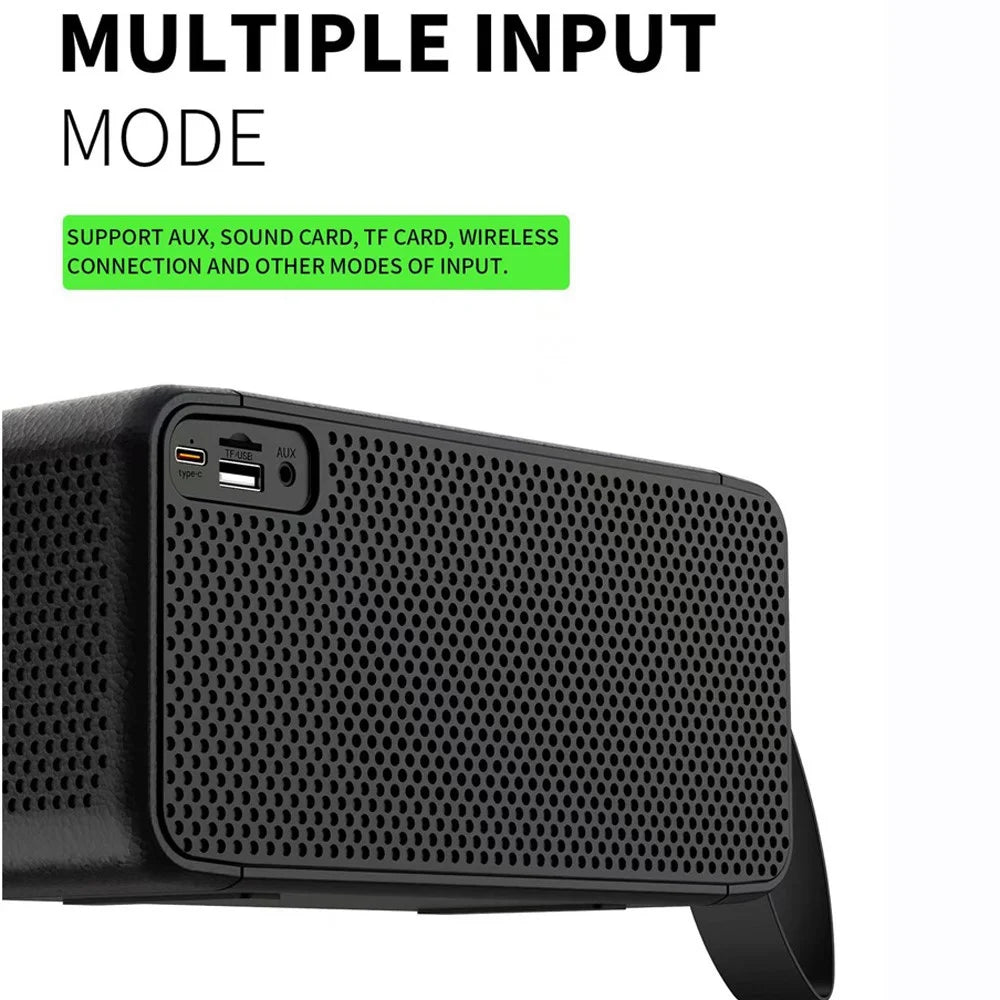 M1 20W Portable Wireless 3D Stereo Subwoofer Bluetooth-compatible Speaker Supports FM / TF Card / USB Hard Drive - Black - 5
