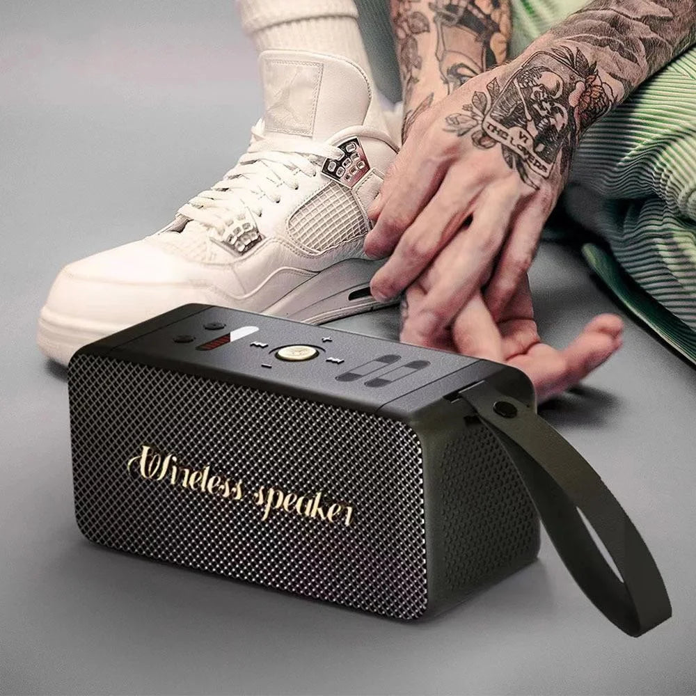 M1 20W Portable Wireless 3D Stereo Subwoofer Bluetooth-compatible Speaker Supports FM / TF Card / USB Hard Drive - Black - 7