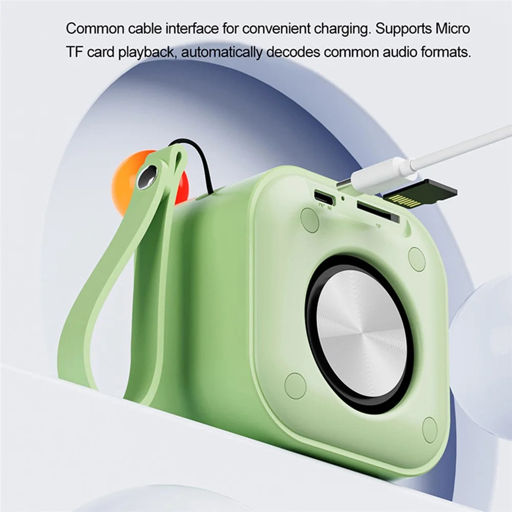 EWA A132 True Wireless Stereo Bluetooth-compatible Speaker Bass Subwoofer with Carrying Strap (CE Certified) - Green - 4