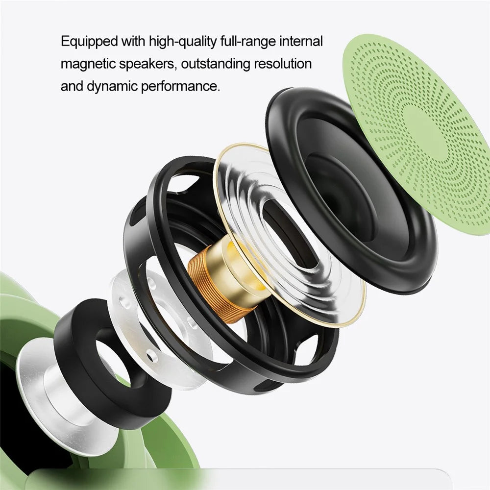 EWA A132 True Wireless Stereo Bluetooth-compatible Speaker Bass Subwoofer with Carrying Strap (CE Certified) - Green - 6