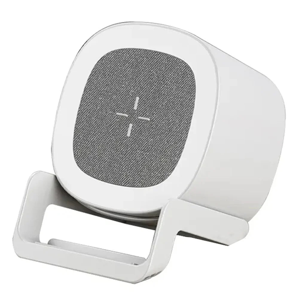 L28 4-in-1 15W Wireless Charger Bluetooth-compatible Speaker Phone Holder Stand with Night Light - White - 1