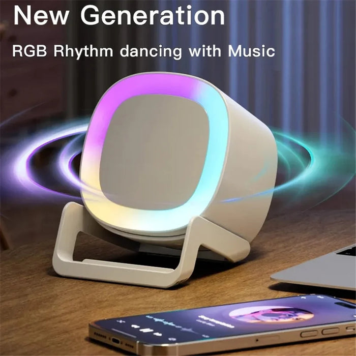 L28 4-in-1 15W Wireless Charger Bluetooth-compatible Speaker Phone Holder Stand with Night Light - White - 3