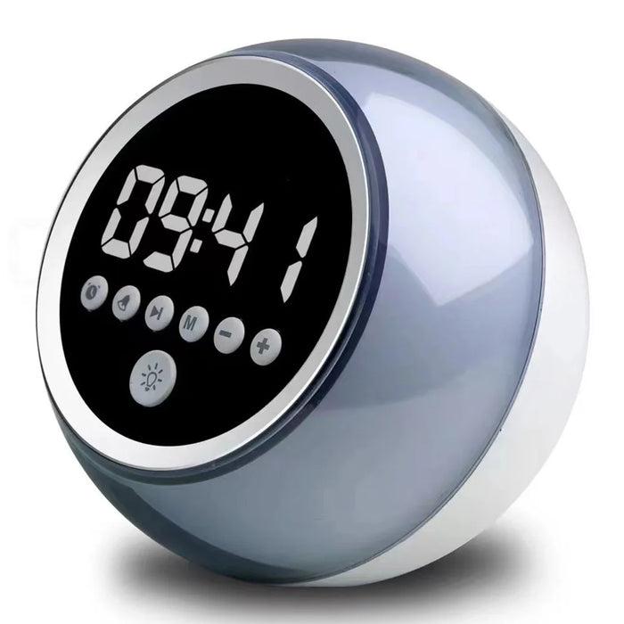 P12 Alarm Clock Portable Bluetooth-compatible Speaker Dimmable LED Light FM Radio with Timer Function - 1