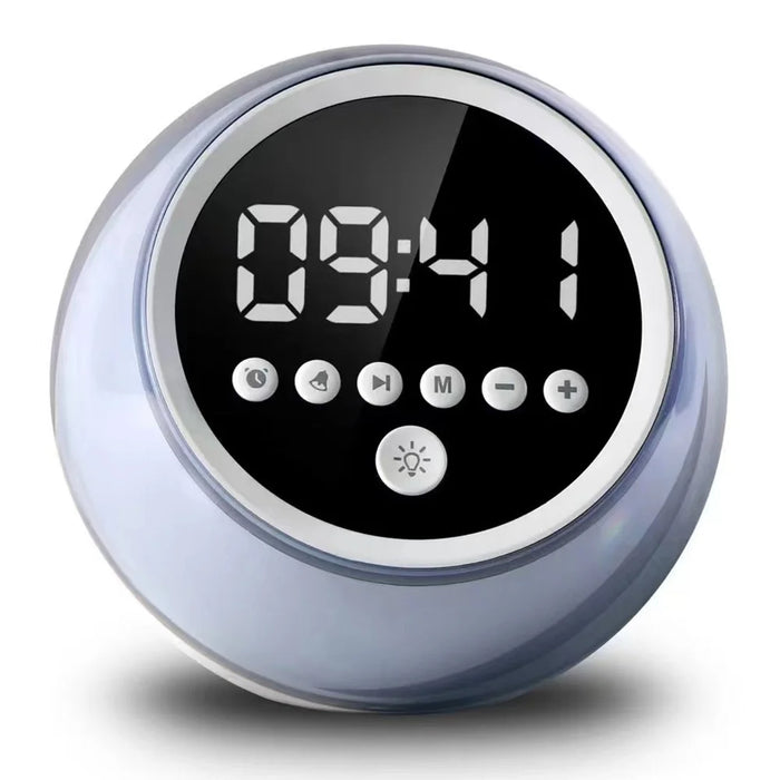 P12 Alarm Clock Portable Bluetooth-compatible Speaker Dimmable LED Light FM Radio with Timer Function - 2