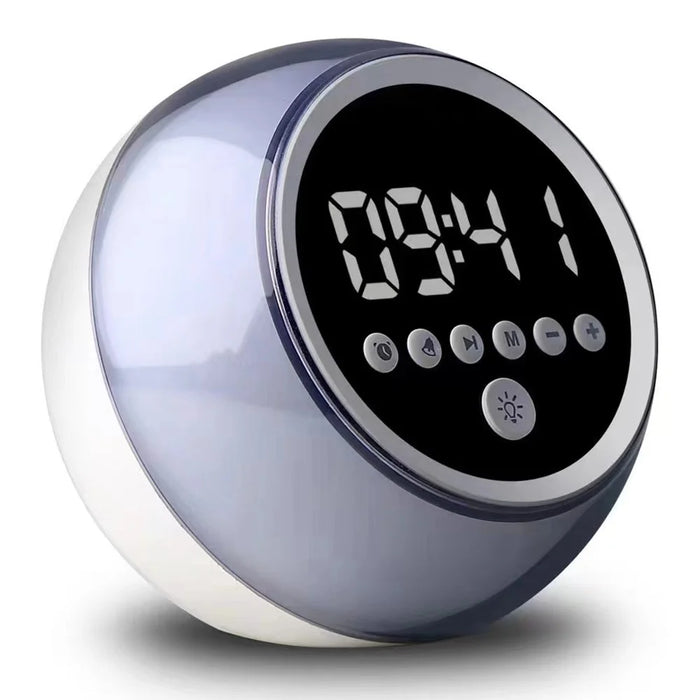 P12 Alarm Clock Portable Bluetooth-compatible Speaker Dimmable LED Light FM Radio with Timer Function - 3