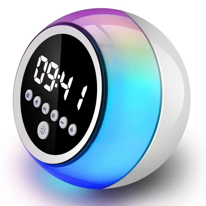 P12 Alarm Clock Portable Bluetooth-compatible Speaker Dimmable LED Light FM Radio with Timer Function - 4