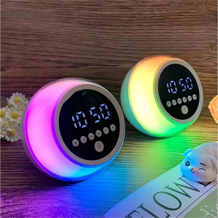 P12 Alarm Clock Portable Bluetooth-compatible Speaker Dimmable LED Light FM Radio with Timer Function - 5