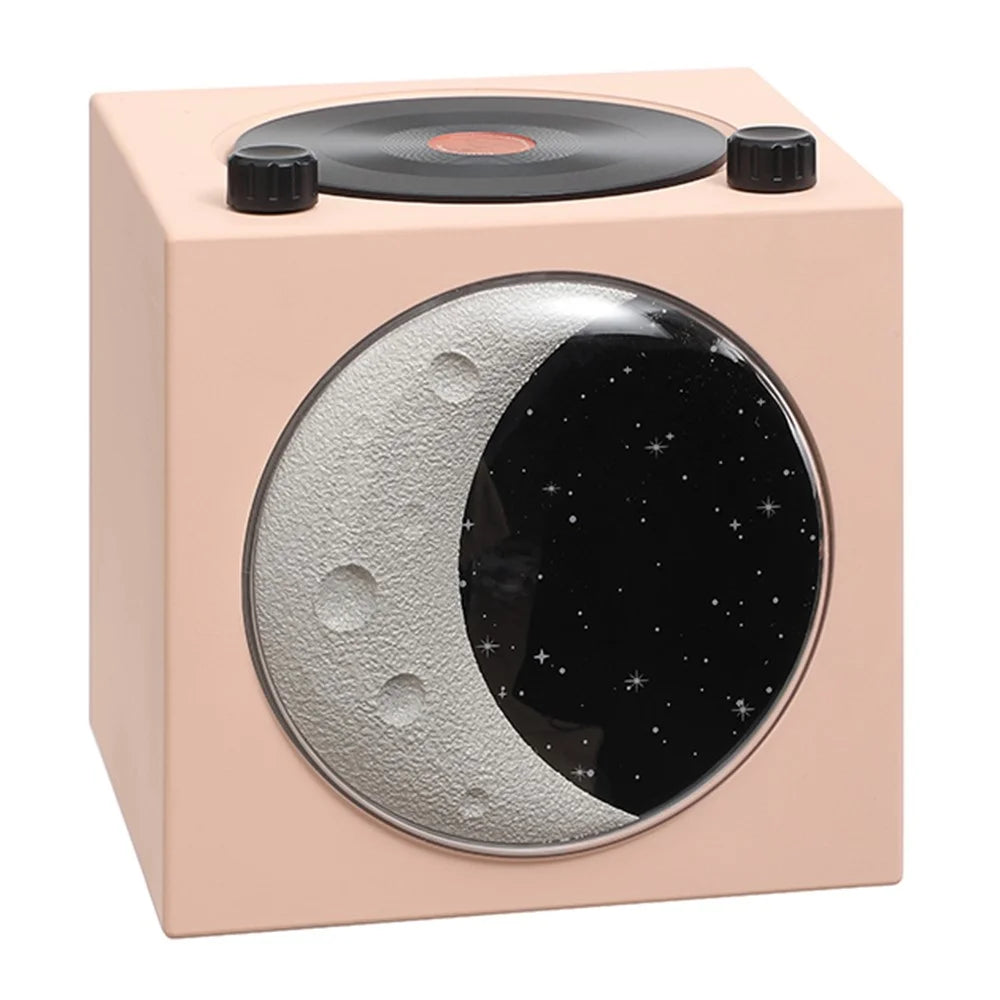 T20 Half Moon Black Gel Atomic Record Player Retro Bluetooth-compatible Speaker Desktop Subwoofer - Pink - 1