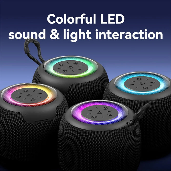 USAMS US-YX014 YIN Series Portable TWS Bluetooth-compatible Speaker Mini Wireless Subwoofer with Colorful Light - 4