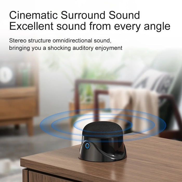 CQ-01 Wireless Bluetooth-compatible TWS Speaker Stereo Sound Magnetic Mini Subwoofer - Black - 6