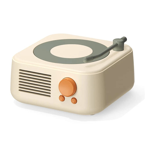 Round X17 Vintage Phonograph Record Player Wireless Bluetooth-compatible Music Speaker - Yellow - 1