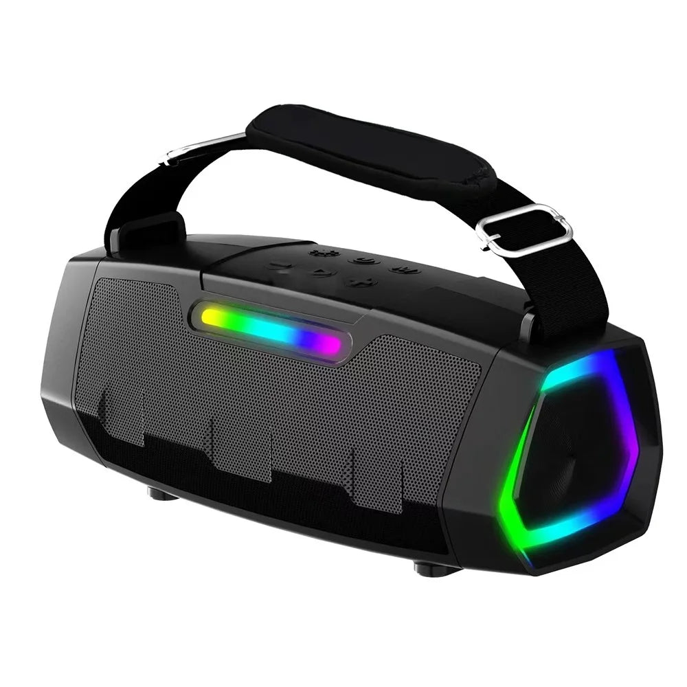 NEWRIXING NR2033 Wireless Bluetooth-compatible TWS Speaker FM Radio 20W Outdoor Portable Subwoofer - Black - 1