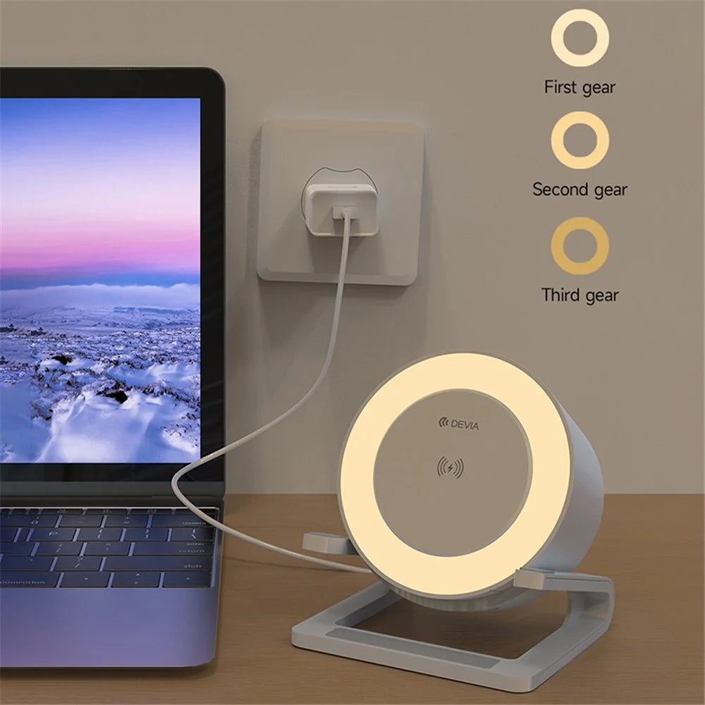 DEVIA Smart Series EM054 15W Wireless Charging Desktop Speaker Night Light Phone Stand Holder (I-M3) - 4