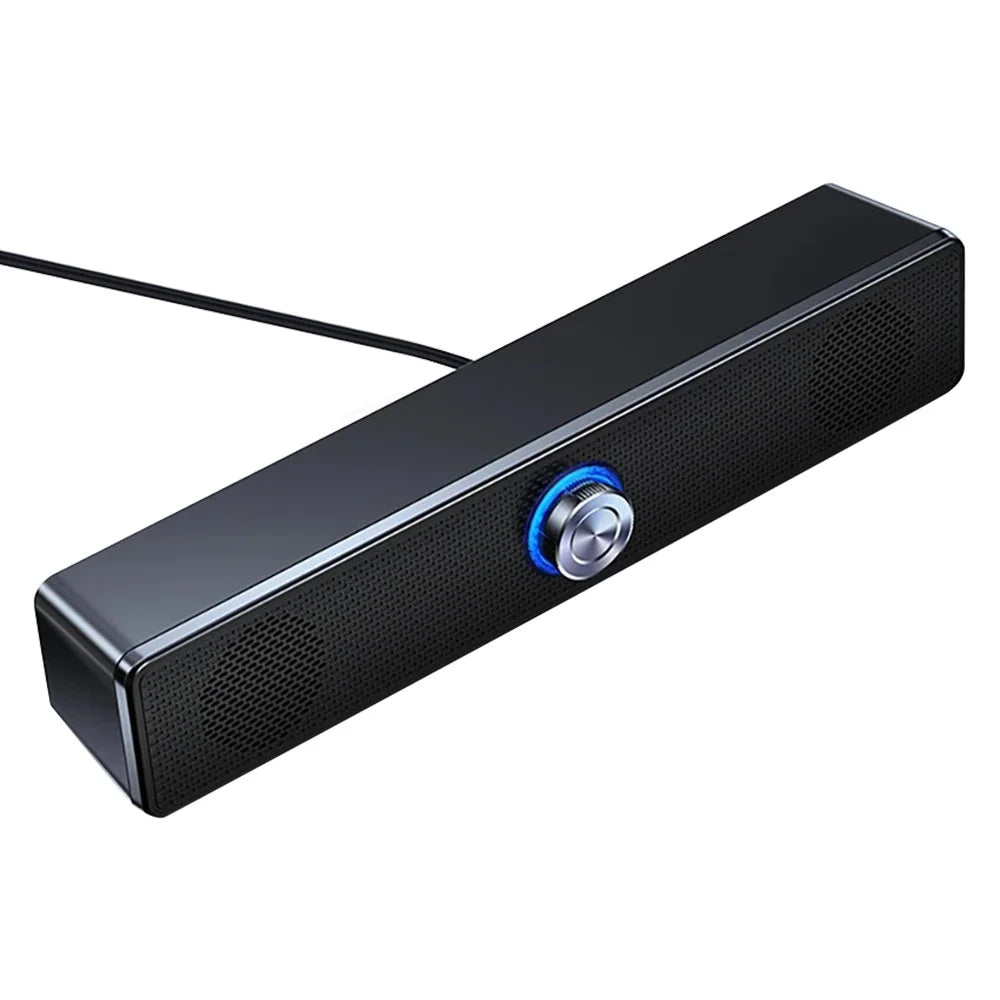 YINDIAO A36 Knob Control ABS Desktop Wired Speaker Soundbar USB HiFi Music Loudspeaker - 1