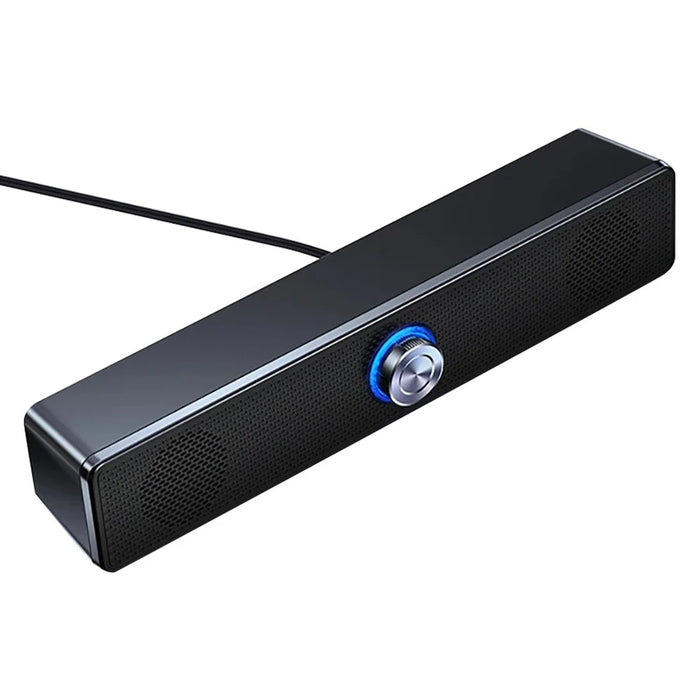 YINDIAO A36 Knob Control ABS Desktop Wired Speaker Soundbar USB HiFi Music Loudspeaker - 1