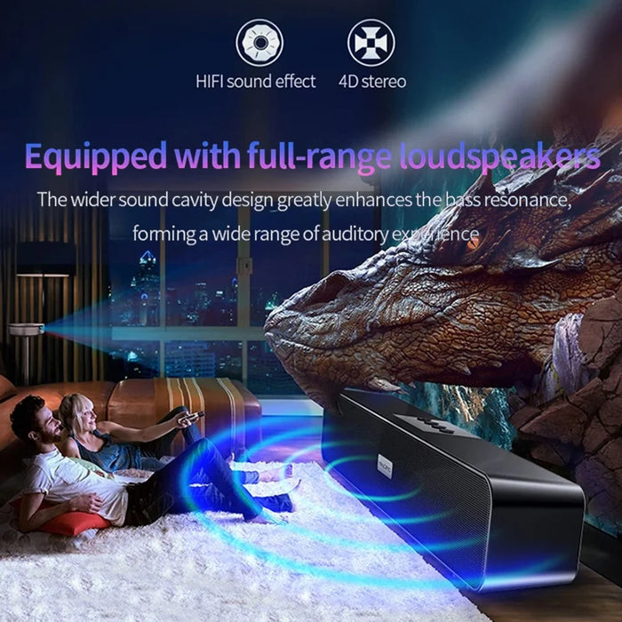 YINDIAO A36 ABS Desktop Bluetooth-compatible Speaker Soundbar HiFi Computer Laptop Loudspeaker - 4