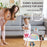 P6 Home Karaoke Machine LED Lighting Bluetooth-compatible Speaker with 2 Wireless Microphones for Kids, Adults - White - 4