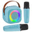 K29 Bluetooth-compatible Speaker Portable Home Karaoke Machine with 2 Wireless Microphones Set - Blue - 1