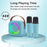 K29 Bluetooth-compatible Speaker Portable Home Karaoke Machine with 2 Wireless Microphones Set - Blue - 3