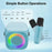 K29 Bluetooth-compatible Speaker Portable Home Karaoke Machine with 2 Wireless Microphones Set - Blue - 6