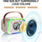 P3 Kids Adults Karaoke KTV Machine LED Lighting Bluetooth-compatible Speaker with 2 Wireless Microphones - Beige - 2