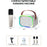 P3 Kids Adults Karaoke KTV Machine LED Lighting Bluetooth-compatible Speaker with 2 Wireless Microphones - Beige - 7