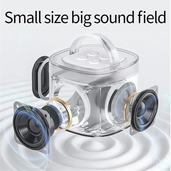 Y1 Home Karaoke Machine Portable Bluetooth-compatible Speaker Supports 3.5mm AUX and TF Card Playback with 2 Microphones - White - 3