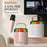 Y2 Colorful Light Mini Karaoke Machine Portable Bluetooth-compatible Speaker with 2 Wireless Microphones - Pink - 2