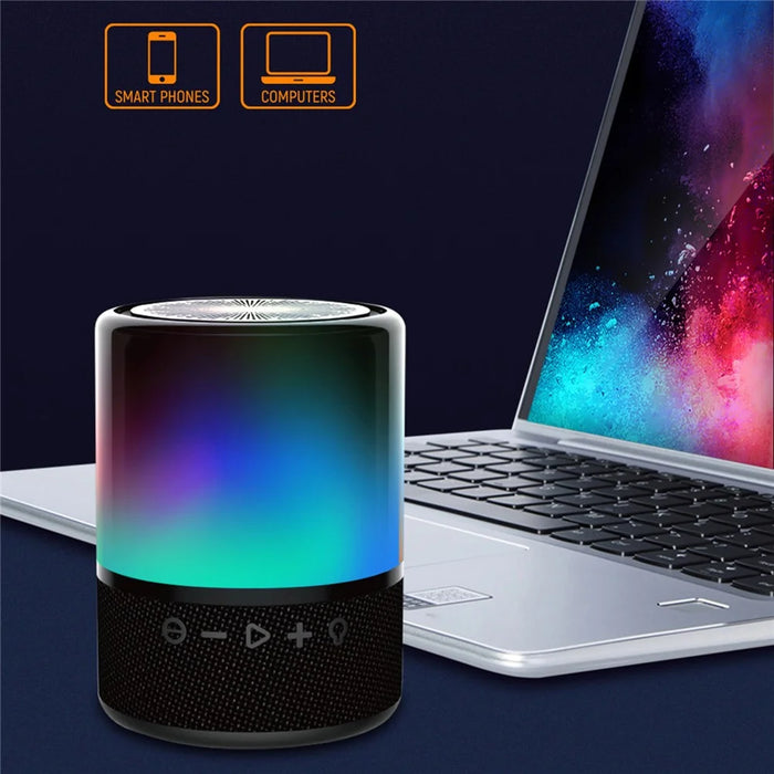 VOUNI Colorful Lighting Wireless Speaker Portable Bluetooth-compatible Speaker - 3