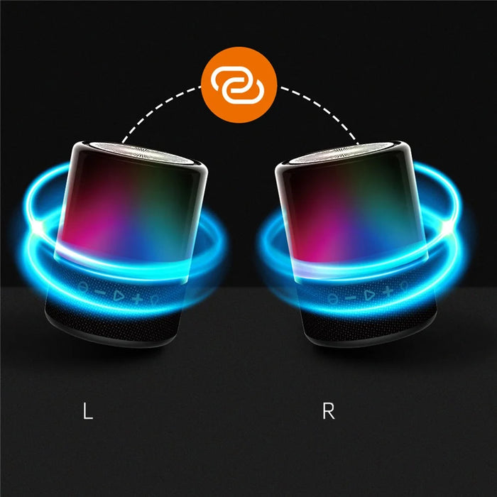 VOUNI Colorful Lighting Wireless Speaker Portable Bluetooth-compatible Speaker - 4